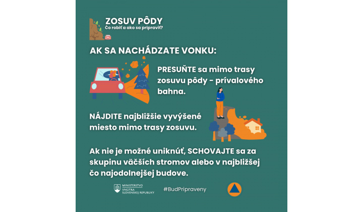 Odporúčania civilnej ochrany- dažde, povodne, vietor, zosuv pôdy